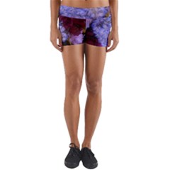 Hydrangea Arrangement Ii (blue Tint) Yoga Shorts