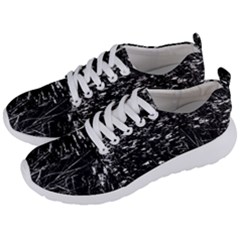 High Contrast Black And White Queen Anne s Lace Hillside Men s Lightweight Sports Shoes by okhismakingart