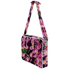 Pink Flower Bushes Cross Body Office Bag by okhismakingart