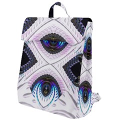 Patterns Fractal Background Digital Flap Top Backpack