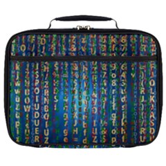 Binary Null One Digital Blue Full Print Lunch Bag