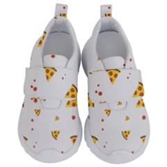 Pizza Pattern Pepperoni Cheese Funny Slices Kids  Velcro No Lace Shoes by genx