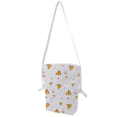 Pizza Pattern Pepperoni Cheese Funny Slices Folding Shoulder Bag by genx