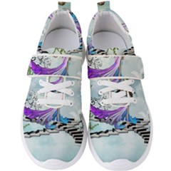 Cute Fairy Dancing On A Piano Men s Velcro Strap Shoes by FantasyWorld7