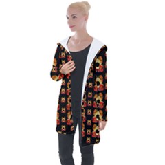 Sweets And  Candy As Decorative Longline Hooded Cardigan by pepitasart