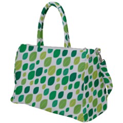 Leaves Green Modern Pattern Naive Retro Leaf Organic Duffel Travel Bag by genx