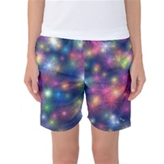 Abstract Background Graphic Space Women s Basketball Shorts