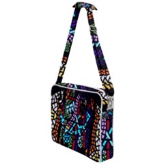 Mosaic Window Rosette Church Glass Cross Body Office Bag by Pakrebo