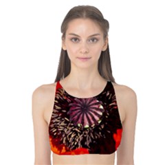 Ornamental Poppies Half Rosette Plant Tank Bikini Top by Pakrebo