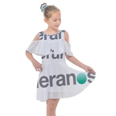 Theranos Logo Kids  Shoulder Cutout Chiffon Dress by milliahood