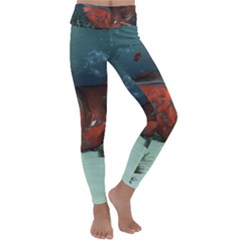 Awesome Mechanical Whale In The Deep Ocean Kids  Lightweight Velour Classic Yoga Leggings by FantasyWorld7