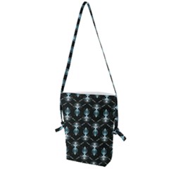 Seamless Pattern Background Black Folding Shoulder Bag by HermanTelo