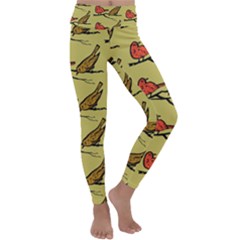 Bird Animal Nature Wild Wildlife Kids  Lightweight Velour Classic Yoga Leggings by HermanTelo