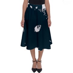 Cat Nature Design Animal Skin Black Perfect Length Midi Skirt by HermanTelo