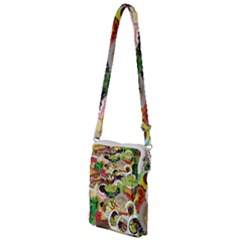 Eat Food Background Art Color Multi Function Travel Bag by Pakrebo