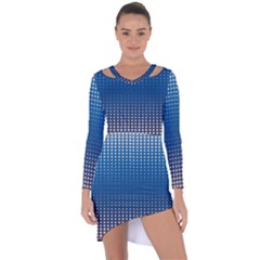 Geometric Wallpaper Asymmetric Cut-out Shift Dress by Mariart