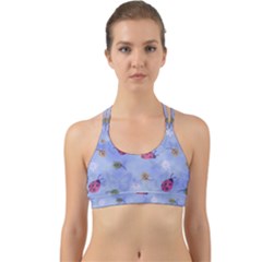 Ladybug Blue Nature Back Web Sports Bra by HermanTelo