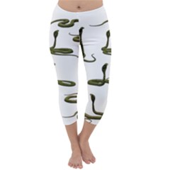 Snake Cobra Reptile Poisonous Capri Winter Leggings  by HermanTelo