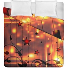 Star Radio Light Effects Magic Duvet Cover Double Side (king Size) by HermanTelo