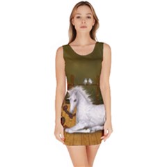 Cute Fairy With Unicorn Foal Bodycon Dress