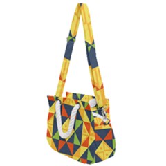 Background Geometric Color Plaid Rope Handles Shoulder Strap Bag by Mariart