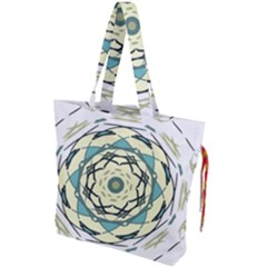 Circle Vector Background Abstract Drawstring Tote Bag by HermanTelo