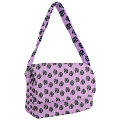 Girl Face Lilac Courier Bag by snowwhitegirl