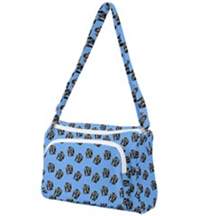 Girl Face Blue Front Pocket Crossbody Bag by snowwhitegirl