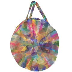 Polygon Wallpaper Giant Round Zipper Tote by HermanTelo