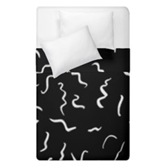 Scribbles Lines Painting Duvet Cover Double Side (single Size) by HermanTelo