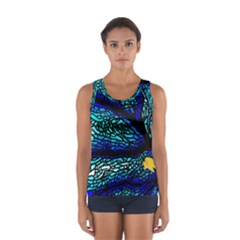 Sea Coral Stained Glass Sport Tank Top  by HermanTelo