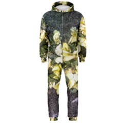 April Pansies Hooded Jumpsuit (men)  by Riverwoman