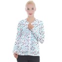 Seamless Texture Fill Polka Dots Casual Zip Up Jacket View1