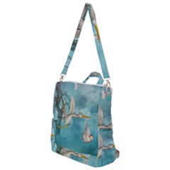 Cute Baby Is Coming With Stork Crossbody Backpack by FantasyWorld7