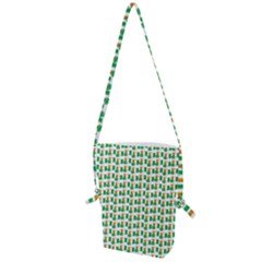 St-patricks Day Background Ireland Folding Shoulder Bag by HermanTelo