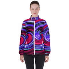 Swirl Vortex Motion Women s High Neck Windbreaker by HermanTelo