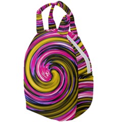 Swirl Vortex Motion Pink Yellow Travel Backpacks by HermanTelo