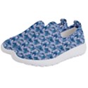 Blue Pattern Scrapbook Kids  Slip On Sneakers View2