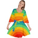 Rainbow Background Colorful Velour Kimono Dress View1