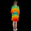 Rainbow Background Colorful Velour Kimono Dress View4