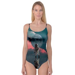 Astronaut Moon Space Planet Camisole Leotard  by Pakrebo