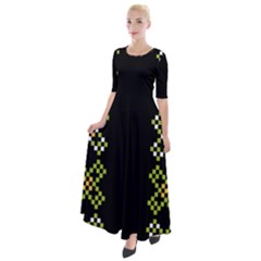 Hexxed Half Sleeves Maxi Dress