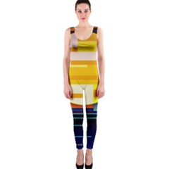 Background Abstract Horizon One Piece Catsuit by Pakrebo