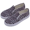 3d Leopard Print Black Brown  Kids  Canvas Slip Ons View2