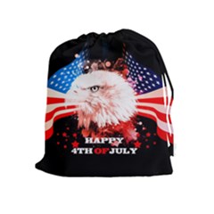 Happy 4th Of July Drawstring Pouch (xl) by FantasyWorld7