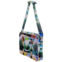 Bright Snowball Branch Collage (iii) Cross Body Office Bag by okhismakingart