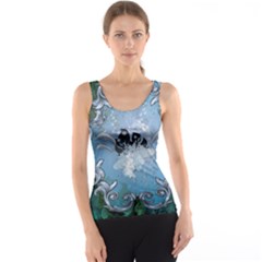 Surfboard With Dolphin Tank Top by FantasyWorld7