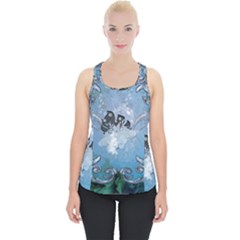 Surfboard With Dolphin Piece Up Tank Top by FantasyWorld7