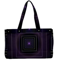 Fractal Square Modern Purple Canvas Work Bag by Pakrebo