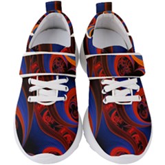 Fractal Abstract Pattern Circles Kids  Velcro Strap Shoes by Pakrebo